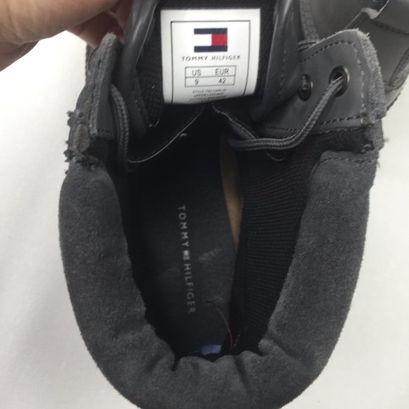 832. Tommy Hilfiger Sleek Waterproof Black Rain & Snow Duck Ankle Boots - Picture 7 of 16